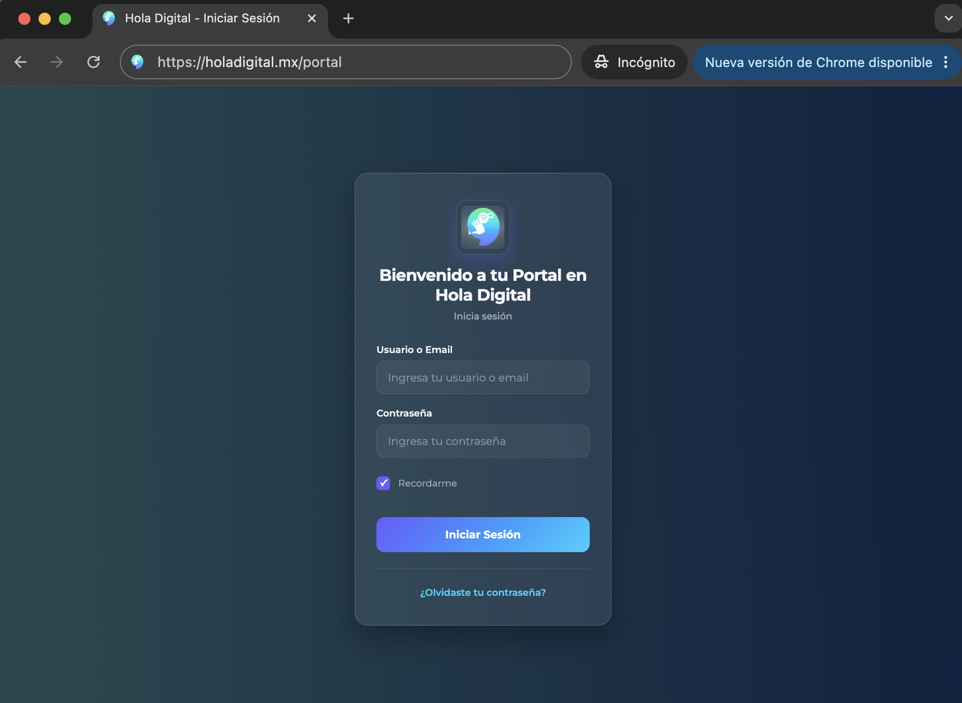 Login Portal Hola Digital